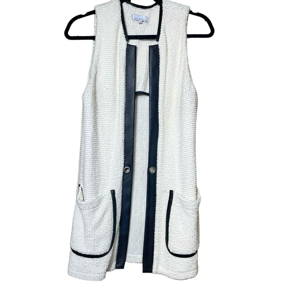 anthropologie matison stone sleeveless long cardigan top womens size small